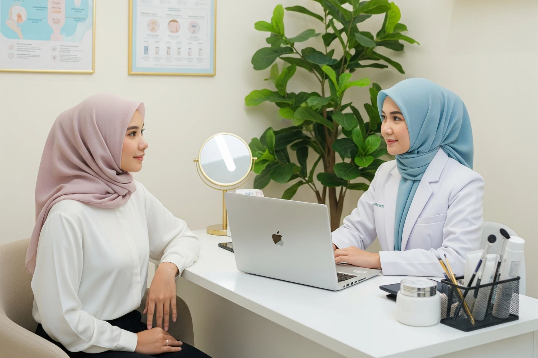 Konsultasi dengan dokter wanita ahli kulit